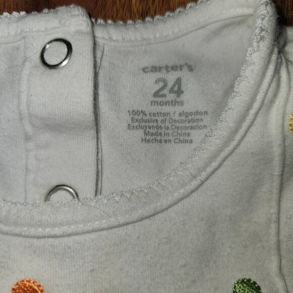 5 For $25 Carter's White Colorful Polkadot Romper Baby Size 24 Month - Picture 2 of 4